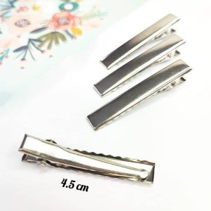 گیره انبری فلزی تک لبه 4.5 سانت نقره ای