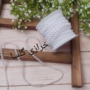 ریسه مروارید لپه ای تک رج سایز 6