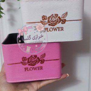 باکس گل روکش چرمی مربع