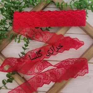 تور ارگانزا 4 سانت رنگ قرمز