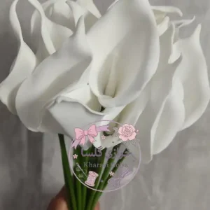 گل مصنوعی شیپوری رنگ سفید درجه یک