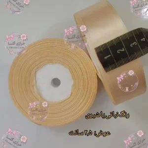 روبان ساتن ۲.۵ سانت رنگ نباتی